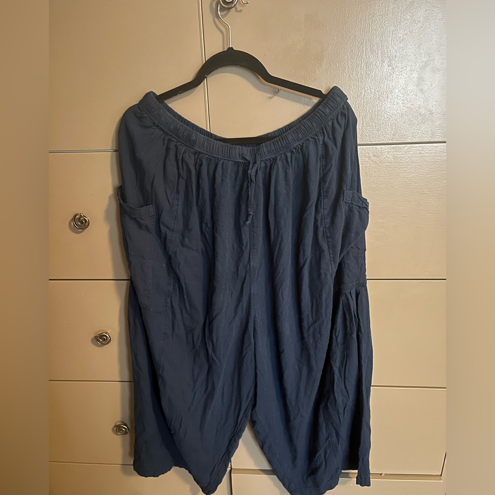 Free People Navy Flowy Pants